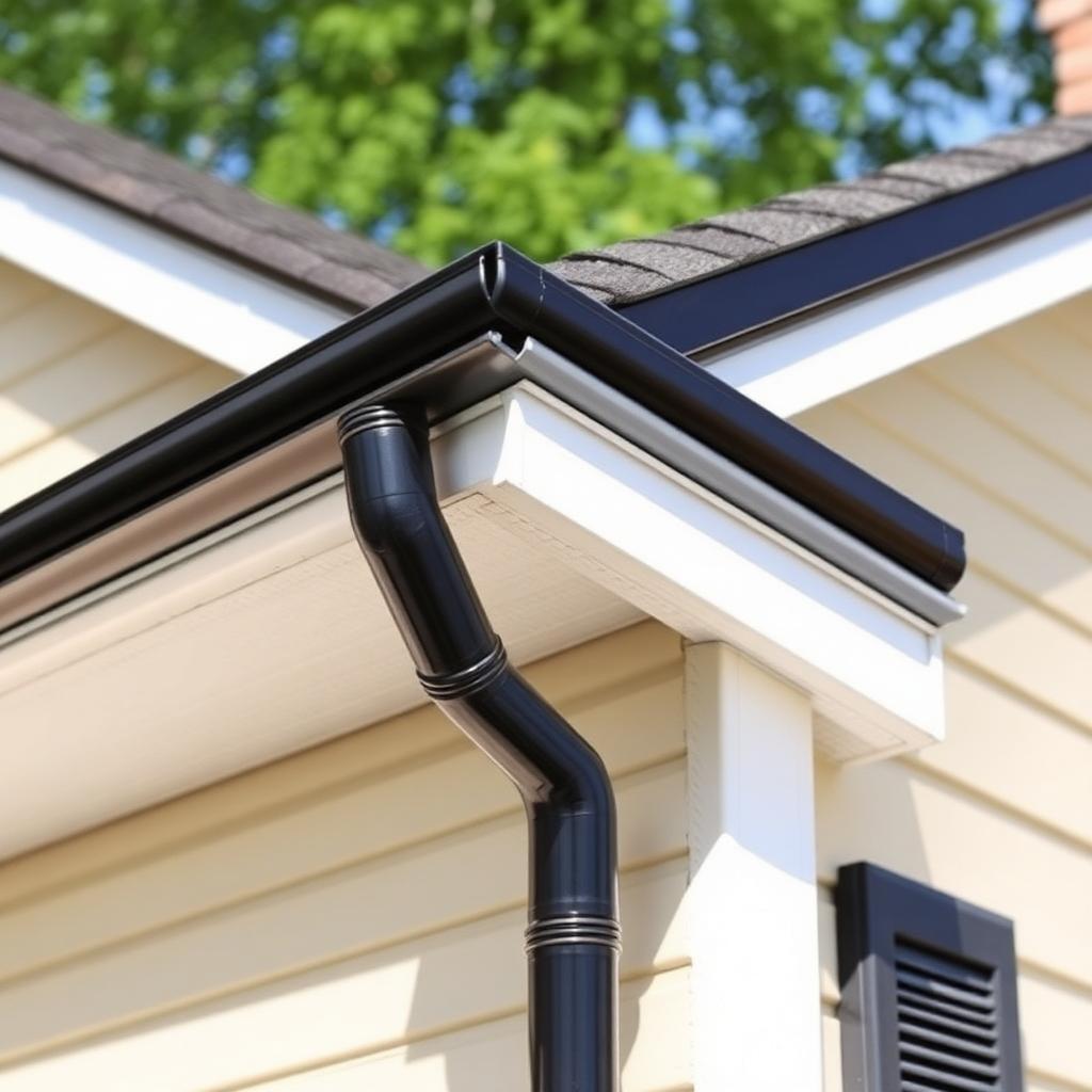 New seamless guttering on a residential home
