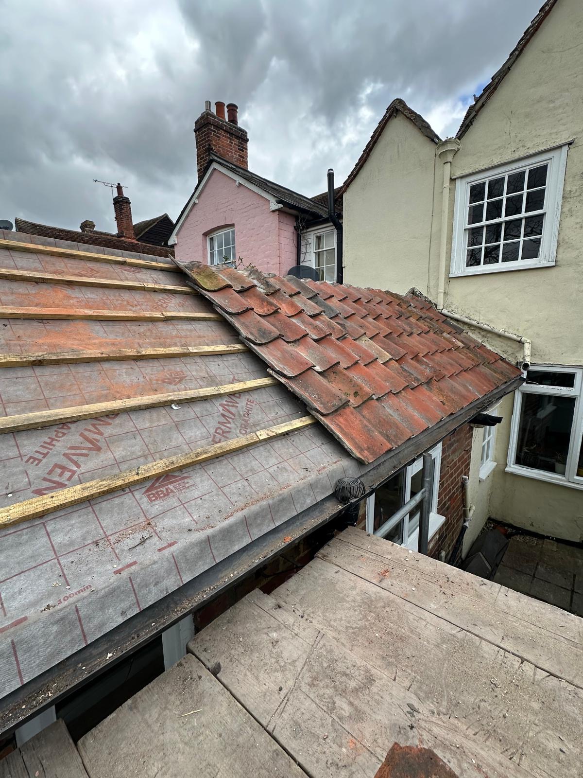 Beautifully completed slate pitched roof